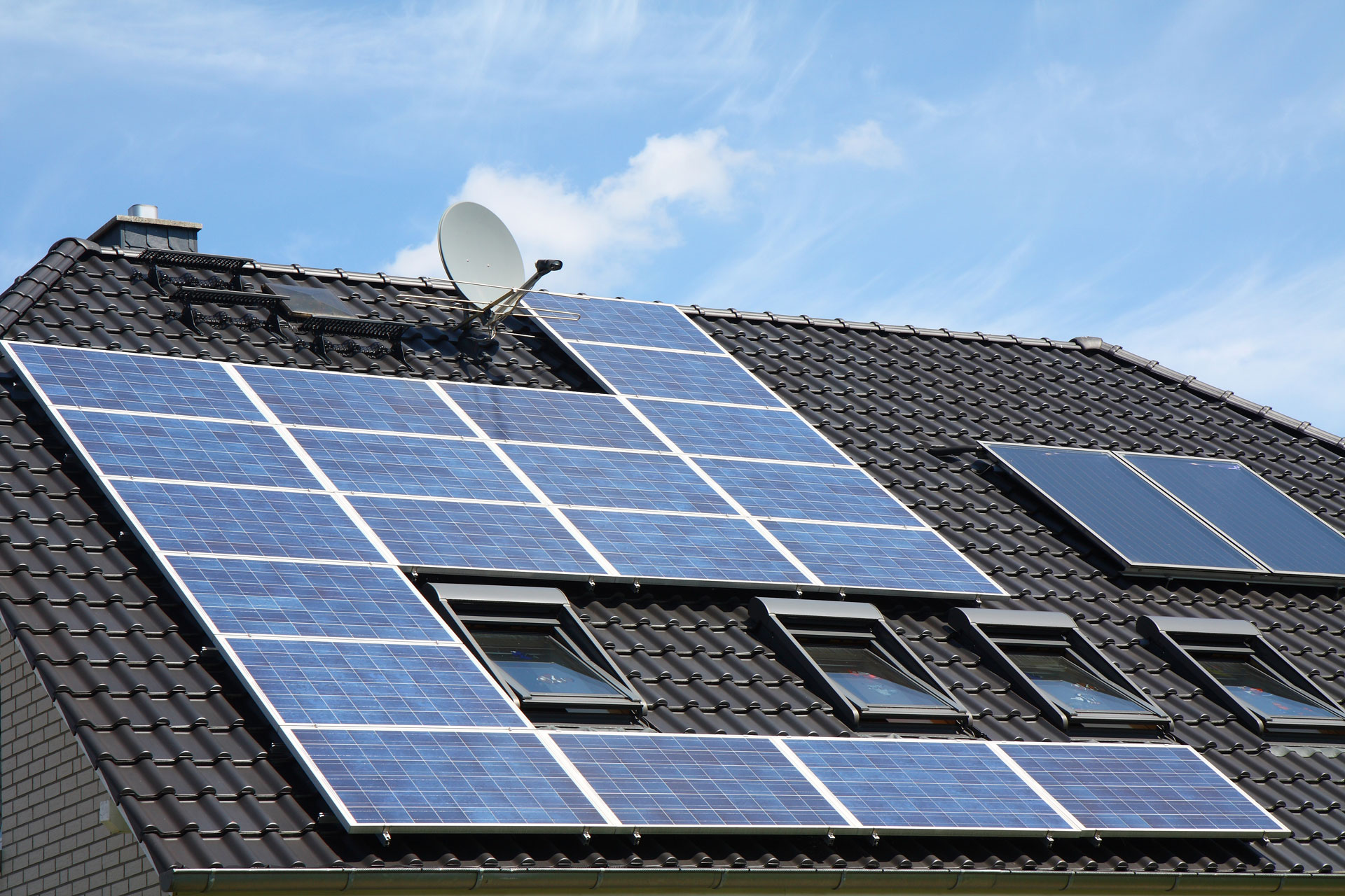 Photovoltaik / Solarenergie auf dem Dach